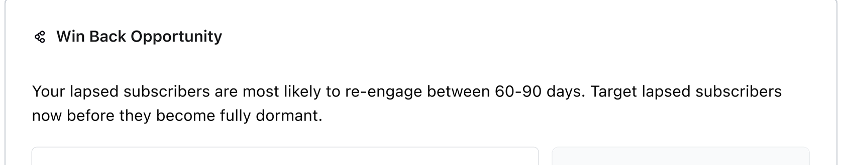 The insight text explaining the pattern behind the recommendation